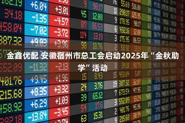 金鑫优配 安徽宿州市总工会启动2025年“金秋助学”活动