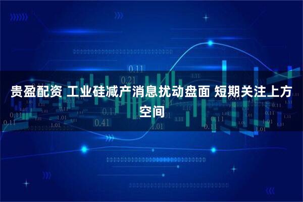 贵盈配资 工业硅减产消息扰动盘面 短期关注上方空间